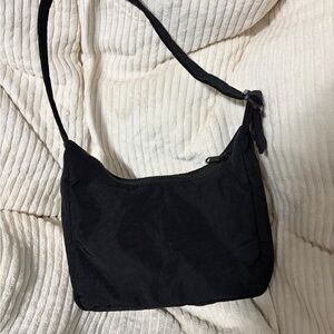 BAGGU Black Mini Nylon Shoulder